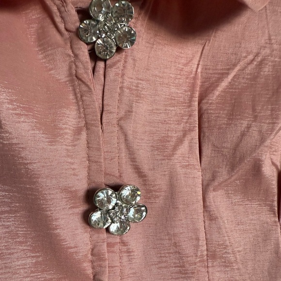 NWT CHETTA B Blush Ruffle Button-Up - Size 12 - Picture 3 of 6